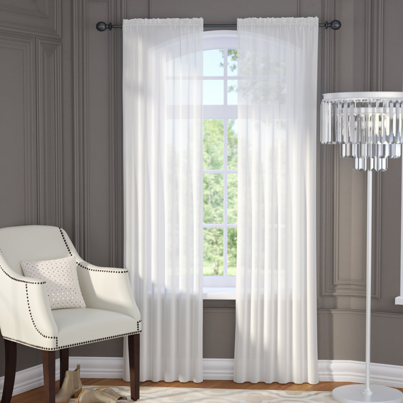 Willa Arlo Interiors Brushgrove Solid Sheer Rod Pocket
